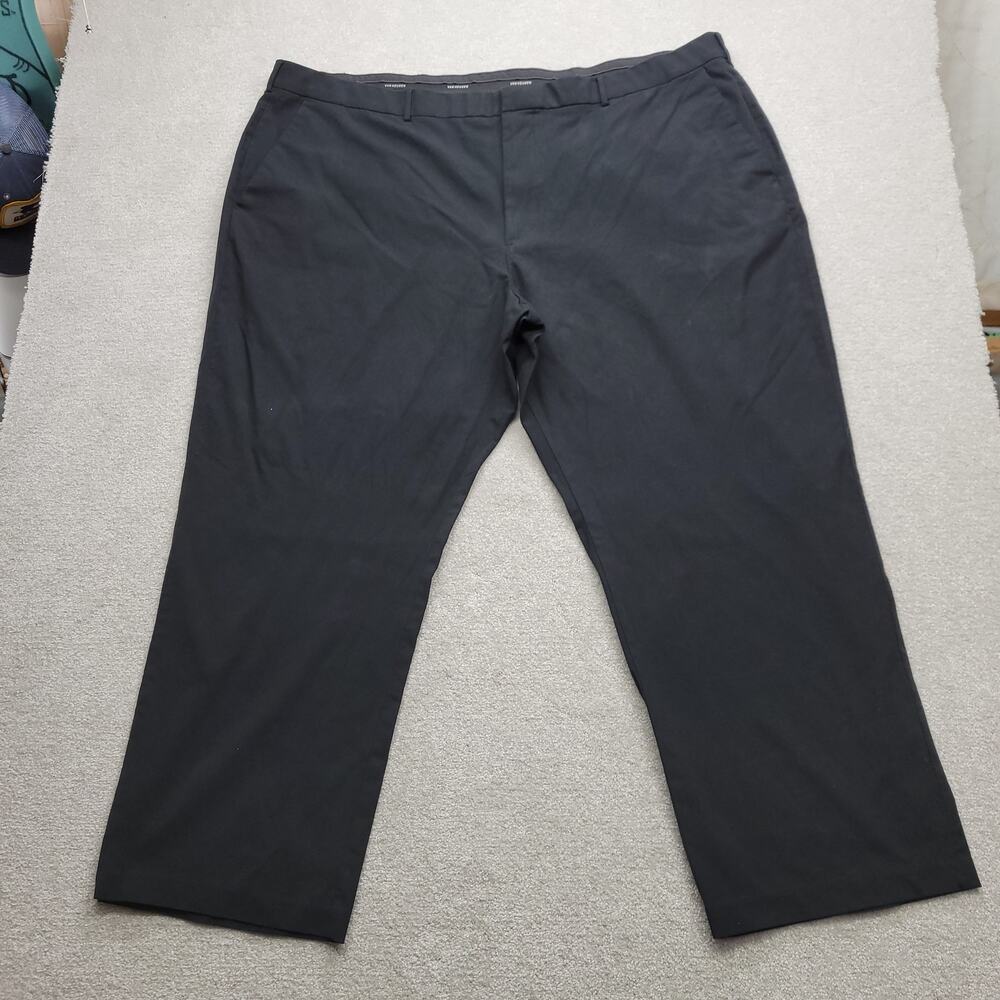 Van Heusen Dress Pants Mens 50x30 Black Big Tall Office Formal